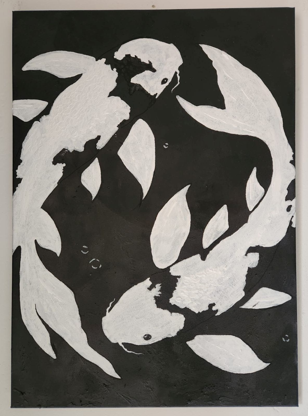 ArteDiAlina.com painting: Movement in black and white